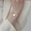 Plata esterlina s925 encantador pulsera de plata esterlina vintage pulsera ins estudiante punk joyería novias regalo Messenger hipster