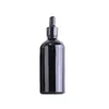 Frasco conta-gotas preto brilhante para óleo essencial atacado frasco conta-gotas preto fosco frasco conta-gotas para óleo essencial cabeça de borracha preta