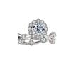 Canruo Xingchen 1 quilate Moissanite Ring Mulheres Sterling Prata Platinum Niche Design Diamond Simulação Diamond Wedding Ring