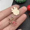 Transfronteiriço Misto 50 Desenhos Animados de Natal Gotas de Óleo Fofo Papai Noel Alce Boneco de Neve Pingente Acessórios para Joias DIY