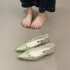 Zapatos Planos de Mujer 2026, Estilo Francés, Remaches, Punta Puntiaguda, para Primavera y Otoño, Boca Baja, Aumento Oculto de Altura, Versátiles para el Trabajo