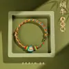 Pulsera de Hilo Rojo Ajustable de Dibujos Animados para Niños para el Festival del Bote del Dragón, Pulsera Colorida Hecha a Mano de Estilo Tradicional Chino para la Buena Suerte, Pulsera para Bebé, Accesorio para la Mano