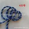 Cuerda Redonda de Poliéster con Núcleo Retorcido, Patrón de Puntos de Colores, 5mm de Espesor, Cuerda Miu Resistente al Desgaste para Tejido Hecho a Mano DIY, Colgante, Cinturón, Cuerda para Sombrero, Cordón