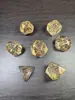 Conjunto de Dados Poliédricos D&D com Padrão de Mármore, Cores Misturadas, Transparente, D4D6D8D10D12D20 Lados, Tabuleiro Coc, Conjunto de Sete Peças