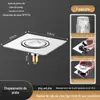 Ralo de Chão de Banheiro Desodorizador com Tampa de Vedação de Núcleo Pop-Up, Dispositivo Anti-Odor e Anti-Insetos, Pedal de Pé Tipo Pressão Universal