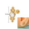 Electrochapado de Oro Transfronterizo 16g Diente Interno en Forma de T Diamante Blanco Cilíndrico Anillo para Labio Aretes Multibola Pata de Oso Uña Recta para Hueso de Oreja