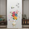 Adesivos de Parede para Saúde em Viagens Vaso com Peônias Sala de Estar Casa Decoração de Parede de Fundo Adesivos Estilo Planta Flor Papel de Parede Pintura