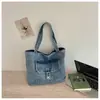 2026 Nova Bolsa de Ombro Vintage em Jeans, Bolsa Transversal, Bolsa Tote Versátil, Bolsa de Lona, Bolsa de Axila Feminina Mais Vendida