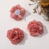 Versão coreana de super fada organza borda queimada malha gaze flor diy feito à mão temperamento presilha de cabelo acessório de chapéu broche acessórios acessórios