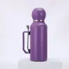 Taza de Termo Creativa con Forma de Huevo de Fútbol Acero Inoxidable 304 con Tapa de Pajilla y Cuchara Bolso Grande para Exteriores Botella de Agua Deportiva