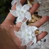 Alta qualidade tridimensional organza flor bordado borboleta fita dupla solúvel em água bordado renda acessórios para vestuário material