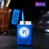 Encendedor a prueba de viento Gas Inflable Recto para Hombre Langsheng Celebridad de Internet Creativo Personalidad Tendencia Letras Enviar Novio Celebridad de Internet