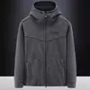 Chamarra Polar de Doble Cara Nueva Personalizada para Hombre en Otoño e Invierno Sudadera con Capucha de Polar para Exteriores Cárdigan Chamarra Engrosada