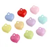 Color gelatina agujero para colgar grueso colgante de amor pulsera DIY cadena para teléfono móvil anillo colgante accesorios de joyería de corazón material en forma de corazón
