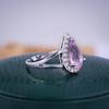 2024 Celebridade da Internet Transfronteiriça Joias Simulação Anel Pingente de Diamante Rosa Banhado a Platina Boutique Anel Feminino Zircônia Cheio de Diamantes Dedo