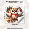 Adornos estáticos navideños de búho de dibujos animados, no necesitan pegamento, no dañan el vidrio, perfectos para decorar ventanas de la sala de estar durante las fiestas