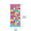 Toalla de playa de punto de comercio exterior transfronterizo absorbente de secado rápido toalla de microfibra tejido reactivo estampado toalla de baño
