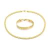 Collar de Acero de Titanio de Moda Hebilla Japonesa Cadena Plana NK Collar para Hombres y Mujeres Estilo Ins Cadena Fígaro de Acero Inoxidable Joyería para Parejas