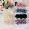 Nuevo Accesorio para el Cabello con Flor de Seda en la Parte Superior, Pasador Estilo Coreano para la Parte Trasera de la Cabeza, Accesorio para el Cabello con Pinza de Resorte, Pasador de Presión para el Cabello para Mujeres, Versión Coreana
