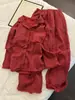 Pijama de Gasa de Algodón de Doble Capa con Estampado Rojo Festivo para Mujer, Estilo Primavera y Otoño, Cárdigan Casual de Manga Larga, Conjunto de Ropa para el Hogar que se Puede Usar Afuera
