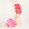 Botella de spray continuo de color atomización ultrafina botella de spray hidratante para belleza peine hueco para cabello liso traje de cepillo de champú de silicona