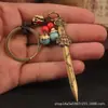 Colgante Espada de Siete Estrellas de Latón Artesanías Retro Chinas Adornos Colgante Pequeño Colgante de Latón Accesorios para Llaveros Accesorios