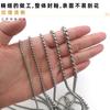 Suministro transfronterizo cadena de caja electrochapada diy accesorios de equipaje estilo coreano cadena colgante para hombres y mujeres cadena quilla cuadrada