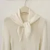 Bufanda Triangular de Color Sólido Estilo Ins Coreano y Japonés, Chal para Aire Acondicionado, Pañuelo de Punto Minimalista, Chal Pequeño Multifuncional