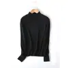 Suéter de punto de lana fina con patrón de espiga y cuello semi-alto para mujer, texturizado, corte ajustado, favorecedor, adecuado para primavera y otoño, ideal para ir al trabajo y como capa base