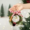 Guirlanda de Pinhas Artificiais Estrela de Natal Decoração Pingente Vitrine Pendurar na Porta Rattan Peça de Decoração de Natal Exquisita