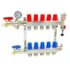 Distribuidor de Agua de Acero Inoxidable de 1 Pulgada y 2 Vías para Calefacción por Suelo Radiante para Uso Doméstico, Distribuidor de Agua de Gran Flujo Dn32 para Aplicaciones de Calefacción y Geotérmicas