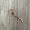 Corrente Cobra com Fecho C e Fecho Lagosta, Corrente Anti-Perda para Pen Drive USB, Pingente Chaveiro em Liga de Zinco, Chaveiro de Corrente Cobra