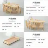 Mesa rectangular de madera para jardín de infantes, mesa y sillas de madera maciza para educación infantil, juego de escritorio y silla de aprendizaje y escritura para niños, mesa para guarderías