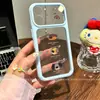 Adequado para capa de celular Apple 17 Pro Max, criativo e divertido, novo modelo para mulheres, anti-queda, 15 Pro, design de cabeça de cachorro colorida de alta qualidade
