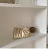 Bolso de Perlas Dulce Niña Bolso de Mano Moda Mujer Combinable Plisado Bandolera Bolso Nube Mini Teléfono Móvil Bolso Pequeño