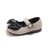 Zapatos de Princesa para Niñas 2025 Nuevo Primavera Lazo Zapatos de Cuero para Bebés Niñas Suela Suave Estilo Pequeño Fragante Moda Zapatos Individuales