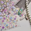 Pegatinas de Arte para Uñas en Relieve Transfronterizas Populares Nuevas Pegatinas para Uñas Retro Chinas Elegantes Pegatinas de Joyería de Mariposa y Orquídea Arte para Uñas