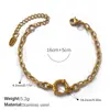 Pulsera de Moda Europea y Americana Collar de Oro de 18K Cadena en Forma de O Collar de Cristal Pulsera de Perlas Collar de Circonita Joyería de Acero Inoxidable