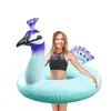 Anillo Inflable Blanco de Cisne de PVC Engrosado al por Mayor Anillo Asiento Inflable de Pavo Real Azul Anillo Flotador de Flamenco Anillo de Natación