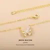 Collar con Colgante de Arco de Aleación de Cobre Nuevo Estilo Transfronterizo Europeo y Americano para Mujer, Cadena para Clavícula de Diseño Sencillo y de Nicho, Joyería