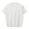 Yimi Warehouse Nova Camiseta de Manga Curta para Homens e Mulheres, Tops de Tricô Listrados Brisa do Mar de Manga Curta para Casal, Camiseta Básica para Camada Interna, Marca Tendência