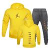 Nuevo conjunto deportivo de dos piezas con sudadera con capucha para hombre y mujer, traje, tendencia de moda, sudadera deportiva hip hop