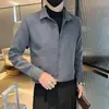 Camiseta de manga larga de dos piezas falsa, abrigo para hombre, informal, de negocios, de corte entallado, elegante, con solapa, para primavera y otoño
