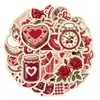 Compra Direta Transfronteiriça de 50 Adesivos Criativos Rosa com Tema Mundo para Malas, Garrafas de Água, Tablets e Capas de Celular, Adesivos Decorativos à Prova d'Água