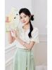 Nova Camisa Guofeng Estilo Clássico Jiangnan Feminina Manga Curta Solta