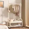 Cabide de chão, multifuncional, varal espessado, cabideiro de quarto, doméstico, móvel, cabideiro interno