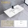 MEIKA 90CM Gabinete com Design de Canto Arredondado de Segurança Lavatório Fácil de Limpar Pia de Cerâmica Para Banheiro Residencial DY9047