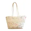 Bolsa de Algodão Tecida, Bolsa Tote Versátil, Bolsa de Ombro de Grande Capacidade, Bolsa de Praia de Nicho, Estilo Moda Deusa, Versátil para Todas as Estações