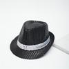 Sombrero de Jazz Navideño para Niños y Niñas Adorno para Sombrero Sombrero Adornado con Lentejuelas para Actuación Sombrero para Baile en Escenario Día del Niño para Niños