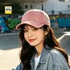 Gorra de Béisbol Lavada Estilo Retro Americano Letra Pasada de Moda Estilo Ins Hip Hop Versátil Borde Deshilachado Bordado Hace que la Cara Parezca Más Pequeña Gorra de Pico de Pato